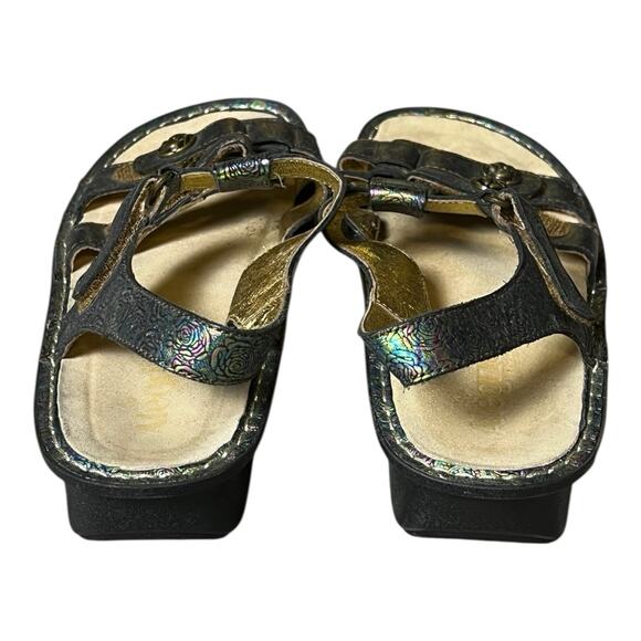 Alegria Kleo Abalone Rose Leather Metallic Sandals Women 11 Shoes Slip Resistant - Picture 3 of 9